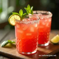 Receta Agua Fresca de Sand&iacute;a Cl&aacute;sica Lim&oacute;n y Menta