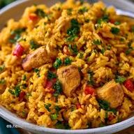 Arroz Amarillo Con Pollo Thermomix para 4