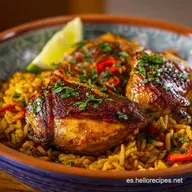 Arroz con Pollo Peruano: Receta Aut&eacute;ntica, Color Vibrante y Grano Perfecto