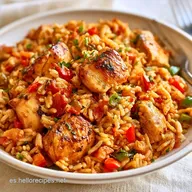 Arroz con Pollo Thermomix Fácil para 4 Personas