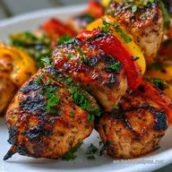 Brochetas de Pollo y Verduras Jugosas