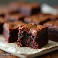 Receta de Brownies Cl&aacute;sicos Corteza Crujiente y Centro de Fudge