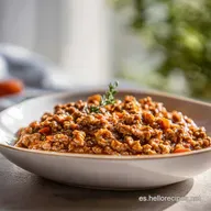 Receta de Carne Picada con Salsa para 4