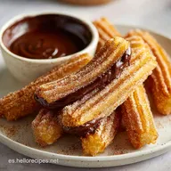 Churros Con Chocolate: Exterior Crujiente y Centro Tierno