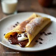 Cr&ecirc;pes de Chocolate con Crema El Postre M&aacute;s Rico
