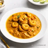 Curry de camarones f&aacute;cil y r&aacute;pido Listo en 25 minutos