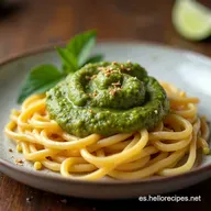 Espagueti Verde Cremoso a la Mexicana Receta F&aacute;cil y Aut&eacute;ntica