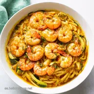 Espaguetis Calabac&iacute;n Gambas al Ajillo Receta F&aacute;cil y Saludable