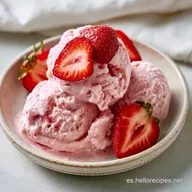 Helado Casero Cremoso de Fresa