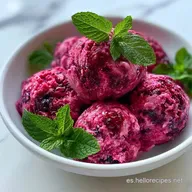 Helado De Frutos Rojos Con Yogur Griego