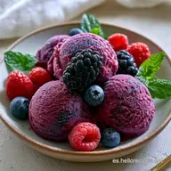 Helado de Frutos Rojos con Yogur
