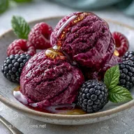 Helado de Mora con Yogur Griego