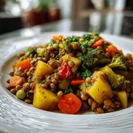 Receta de Lentejas con Verduras F&aacute;ciles para 6 Raciones