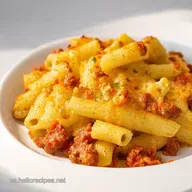 Macarrones con Chorizo Receta F&aacute;cil y Gratinada para Triunfar