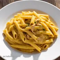 Pasta Cremosa con Pollo Receta F&aacute;cil Que Encanta