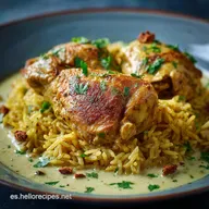 Pollo al Curry con Arroz: Receta cremosa, f&aacute;cil y lista en 50 minutos