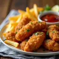 Pollo Frito con Chips El Crujiente Perfecto a la Americana