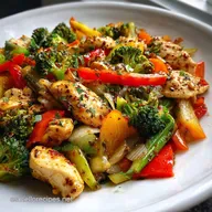 Receta R&aacute;pida Pollo y Verduras en 20 Min