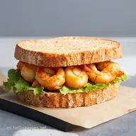 Sandwich de Camarones Ay Caramba Receta Playera F&aacute;cil