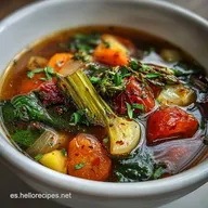 Sopa de verduras casera lista en 30 minutos