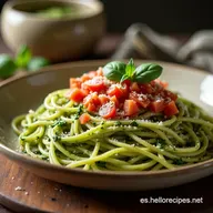 Spaghetti Verde Casero Receta Cremosa con Espinacas Frescas