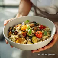 Comida Sana: Taz&oacute;n Mediterr&aacute;neo de Quinoa y Verduras Asadas