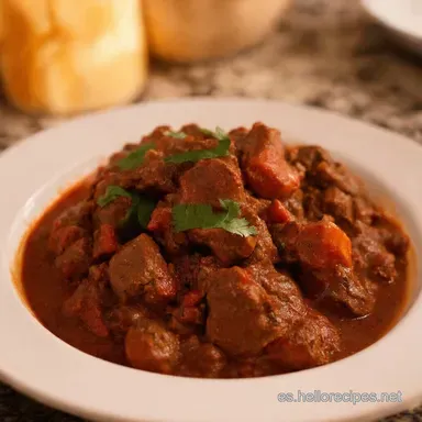 Carne Guisada de la Abuela Receta Aut&eacute;ntica y F&aacute;cil Tarjeta de receta