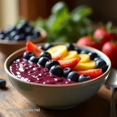 A&ccedil;ai Bowl Receta Casera Tu Desayuno Energ&eacute;tico F&aacute;cil Tarjeta de receta