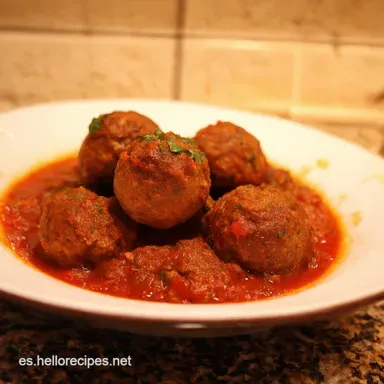 Alb&oacute;ndigas en Salsa: Recetas con Carne Picada &iexcl;Como en Casa! Tarjeta de receta