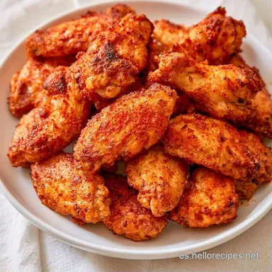Alitas De Pollo Crujientes en Freidora Tarjeta de receta