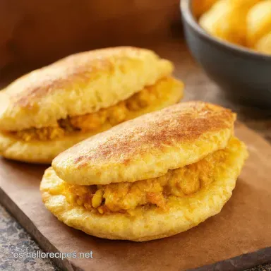 Arepas de Papa Rellenas Receta F&aacute;cil y Deliciosa Tarjeta de receta