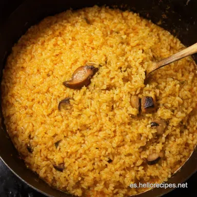 Arroz con Champi&ntilde;ones Cremoso El Secreto de la Abuela Tarjeta de receta
