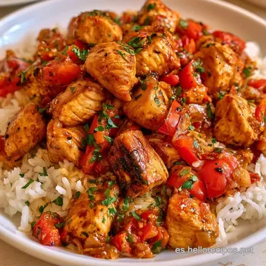 Fácil Arroz con Pollo para 4 Personas Tarjeta de receta