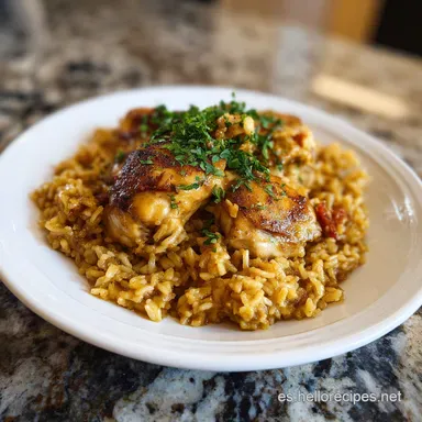 Arroz con Pollo para 4 Porciones Tarjeta de receta