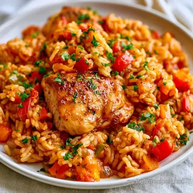 Arroz con Pollo Thermomix Fácil para 4 Tarjeta de receta