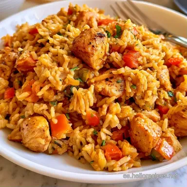 Arroz con Pollo en Thermomix para 4 Tarjeta de receta