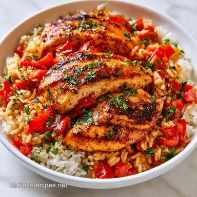 Arroz con Pollo en Sartén Tarjeta de receta