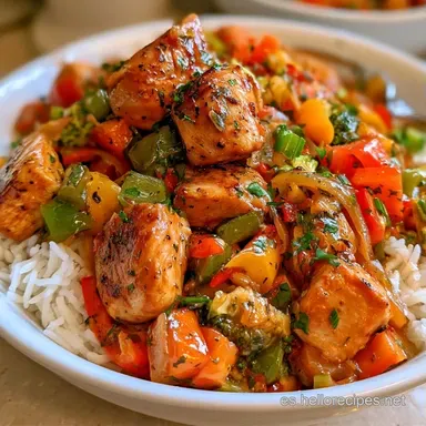 Arroz con Pollo Rápido en 40 Minutos Tarjeta de receta
