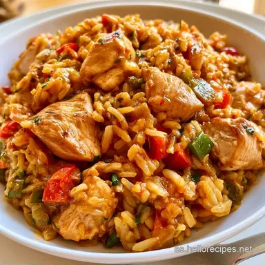 Arroz Cremoso de Pollo Thermomix para 4 Tarjeta de receta