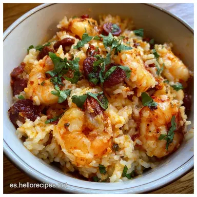 Comida f&aacute;cil: Arroz Cremoso con Camarones en 35 Minutos Tarjeta de receta