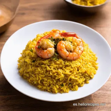 Arroz de Coliflor al Ajillo con Gambas Mi Secreto Keto Tarjeta de receta