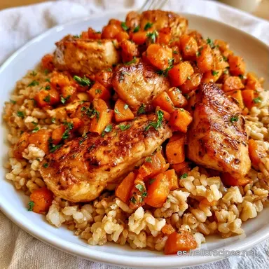 Arroz Integral Con Pollo Para 4 Personas Tarjeta de receta