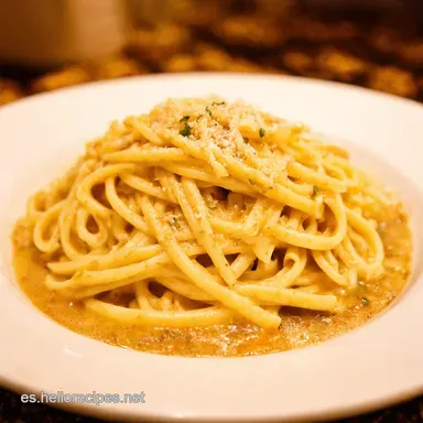 Espaguetis a la Carbonara Aut&eacute;ntica Mi Secreto Italiano Tarjeta de receta