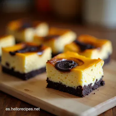 Barritas de Cheesecake de Oreo La Receta Más Fácil Tarjeta de receta