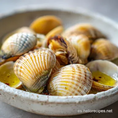 Berberechos al vapor f&aacute;cil y r&aacute;pida Tarjeta de receta