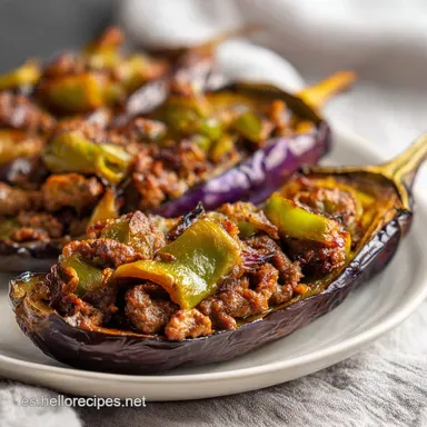 Berenjena Rellena con Carne Picada Tarjeta de receta
