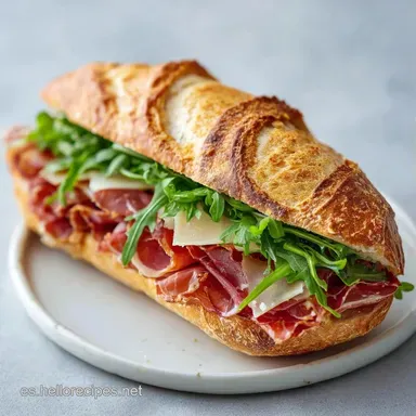 Bocadillo De Jam&oacute;n Y Queso en 20 Minutos Tarjeta de receta
