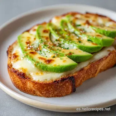 Bocadillo De Queso Y Aguacate En 15 Min Tarjeta de receta