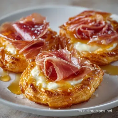 Bocaditos De Hojaldre Con Jam&oacute;n Y Queso Tarjeta de receta