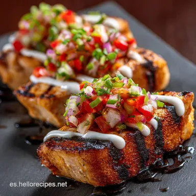 Bocaditos de Pollo a la Parrilla con Salsa Cremosa: Receta de Tapa R&aacute;pida Tarjeta de receta